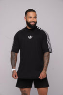 Oversize Adidas Retrô 3 Listras Preta
