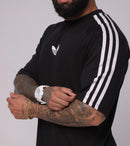 Oversize Adidas Retrô 3 Listras Preta