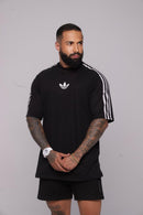 Oversize Adidas Retrô 3 Listras Preta