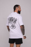 Oversize Adidas Retrô Branca Estampa nas Costas