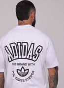 Oversize Adidas Retrô Branca Estampa nas Costas