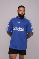 Oversize Adidas Retrô Com Escrita Azul