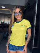 Camisa do brasil feminina babylook nacional premium