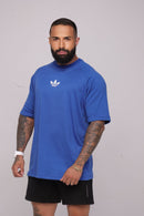 Oversize Adidas Retrô Estampa nas Costas Azul