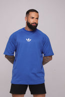 Oversize Adidas Retrô Estampa nas Costas Azul