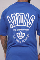 Oversize Adidas Retrô Estampa nas Costas Azul