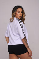 Oversize Adidas Retrô 3 Listras Feminina Branca